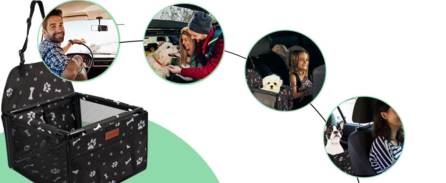 Автомобільний лежак для собак - міцний, водовідштовхувальний, для маленьких та середніх собак, з каркасом