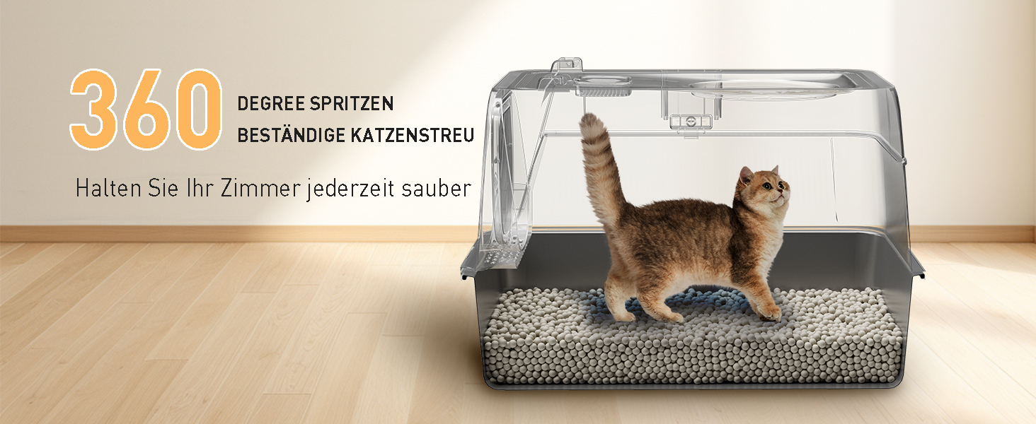 Місцезнаходження Katzenklo Edelstahl з кришкою, XXL туалет для котів закритий з двома відсіками для наповнювача, килимок для наповнювача та лопатка, двостулковий дизайн, легко чистити, утримує запах, сірий