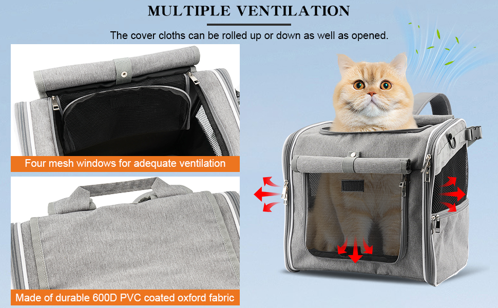 Корзина для собак на велосипед Eiito з анти-кіп системою | Безпечна переноска для собак до 6 кг, також як рюкзак та автотранспортна сумка | Для маленьких собак
