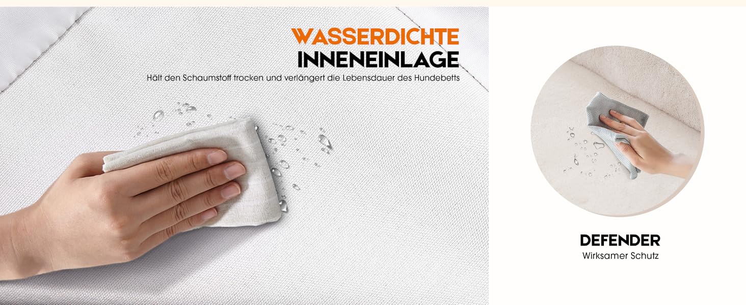 Ортопедичне ліжко для собак великих порід, корзина для собак, що можна прати, з піною у формі яйця, водовідштовхуване ліжко для собак з неслизьким дном та чотиристоронні подушки (колір: коричневий, розмір: 91x61x18 см)