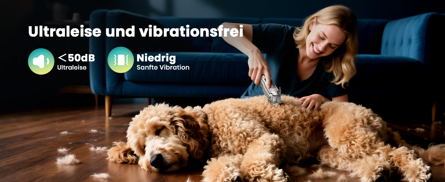 Машинка для стрижки собак Oneisall 4-в-1: стрижка, триммінг, шліфування кігтів. Підходить для собак та котів, тиха, професійна, 4 години роботи від акумулятора