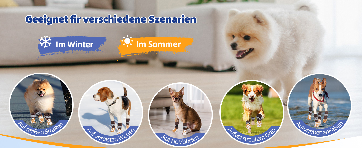 Шкарпетки для собак антиковзаючі, для дому, захист лап, XL, хакі