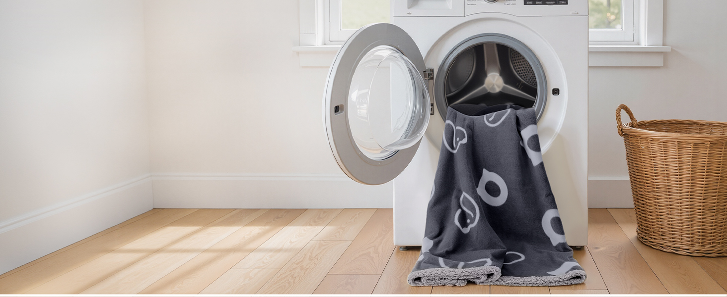 PETTOM Водонепроникний килимок для собак, 127 x 100 см, Sherpa Fleece, для середніх та великих собак, котів, м'який, з подвійним шаром, сірий