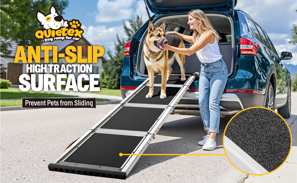 Рампа для собак у автомобіль, автоматичне складання, 170 см, чорна. Рампа для собак, вантажівок та SUV. Максимальне навантаження: 150 кг. Антиковзаюча поверхня.