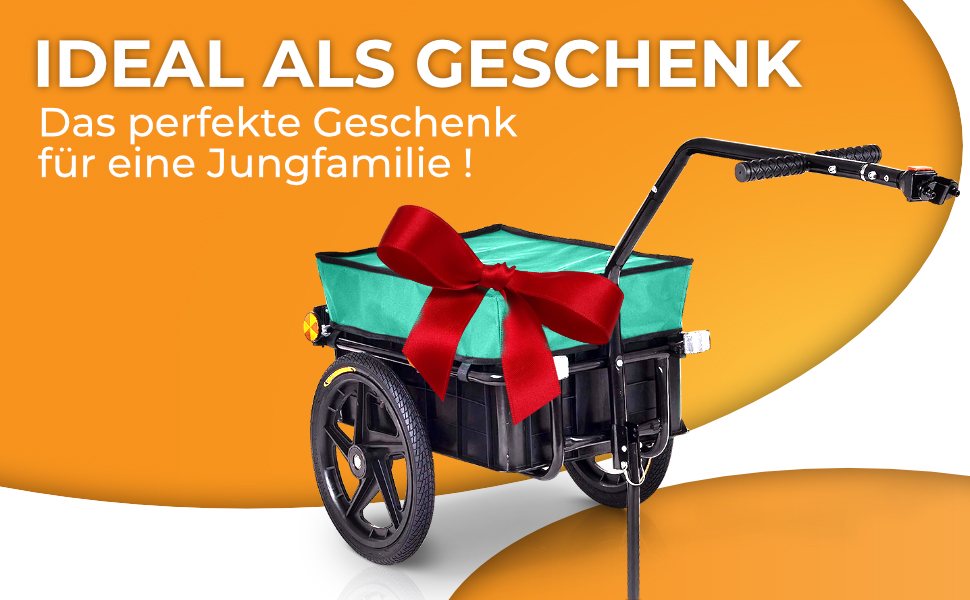 Причіп для велосипеда SAMAX 90 літрів, 80 кг з комплектом: з'єднувач, захисний тент, кріплення. Чорний, для перевезення вантажів.