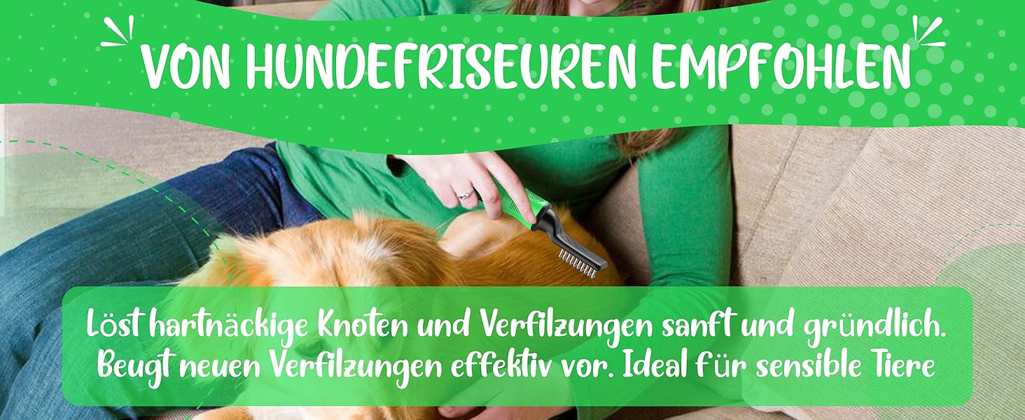 Інструмент для видалення ковтунів у собак та котів - професійний тример з 6 лезами + E-book з догляду за шерстю