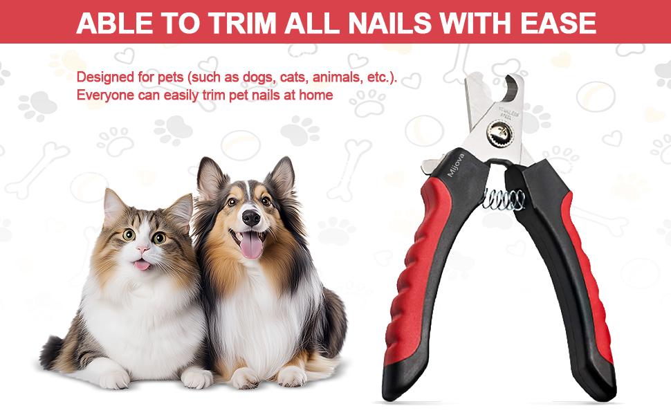 Професійний кусачки для нігтів собак та котів, рожевий, з захистом від надмірної обрізки
