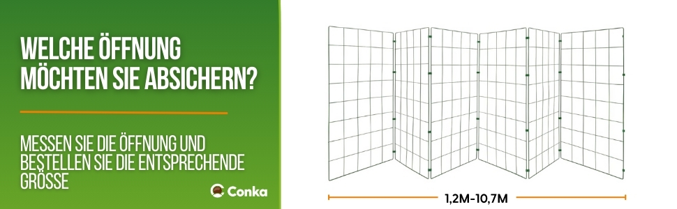 Захисний загін для собак Conka Pets – сітчастий дріт, 1 м заввишки, надійний, для середніх та великих собак. Легкий, складаний, мобільний – закриває проміжки до 1,5 м