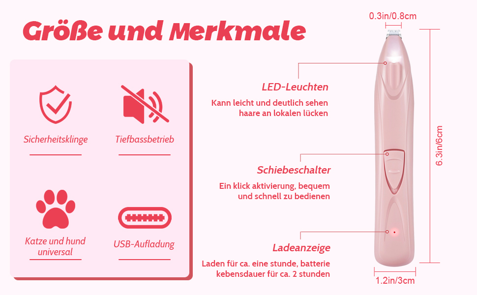 Бездротовий триммер для лап тварин, тиха машинка для собак з LED-підсвіткою, перезаряджувана для собак, котів, лап, очей, вух, обличчя, тіла, зелений