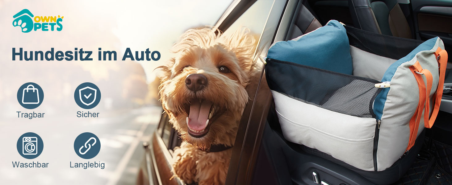 Автокрісло для собак Ownpets: зручне та безпечне автоліжко для маленьких та середніх собак, водонепроникне та стійке до подряпин