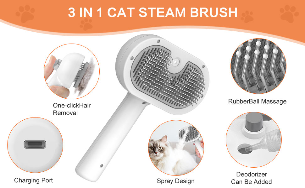 Розпилювач-гребінь для котів: видалення котушок та бруду, догляд за шерстю, синій