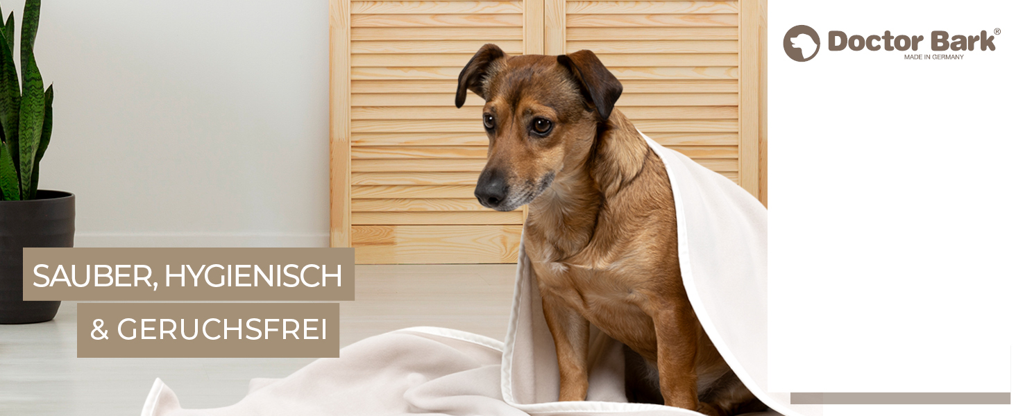 М'яка ковдра для собак Doctor Bark, 100x70 см, блакитна, миюча до 95°C, флісова, Made in Germany