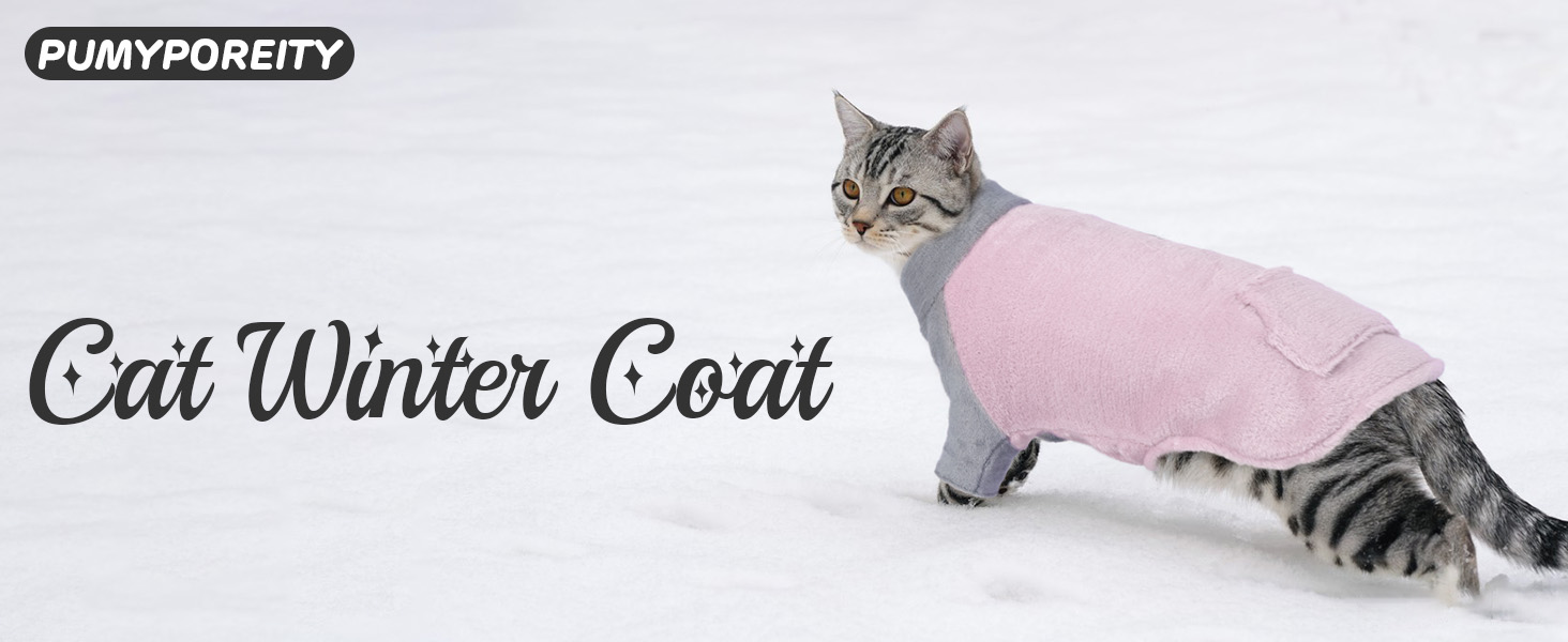 Теплий зимовий пуловер для кота Сфінкс (Рожевий, S) - Зимовий одяг для котів, флісова куртка, пуловер