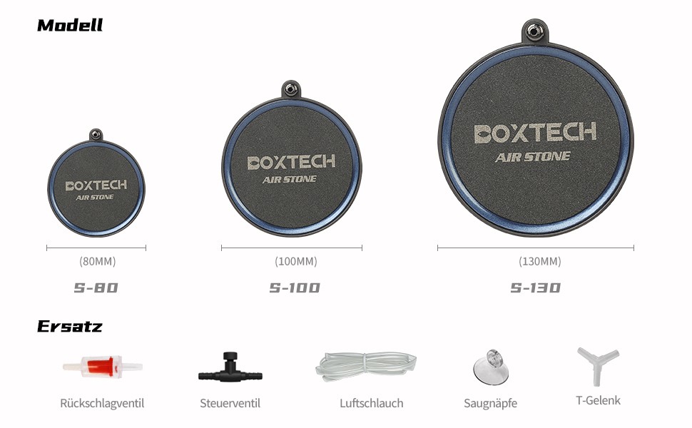 Набір дифузорів Boxtech для акваріума, аератор-пластина 130 мм, камінь для насичення води киснем