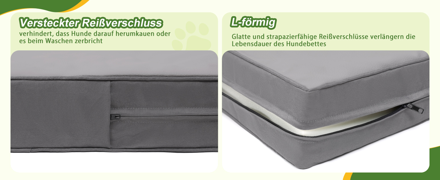 Ортопедичне ліжко для собак Favodormir, великі породи, 104x68 см, знімний чохол з екошкіри, комфортне та прохолодне для дому та вулиці, сірий колір
