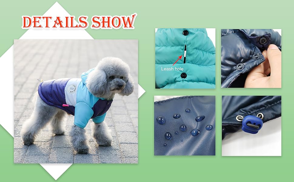 Зимовий одяг для собак GIBZ: теплий водонепроникний зимовий одяг з капюшоном для маленьких собак, XL, помаранчевий