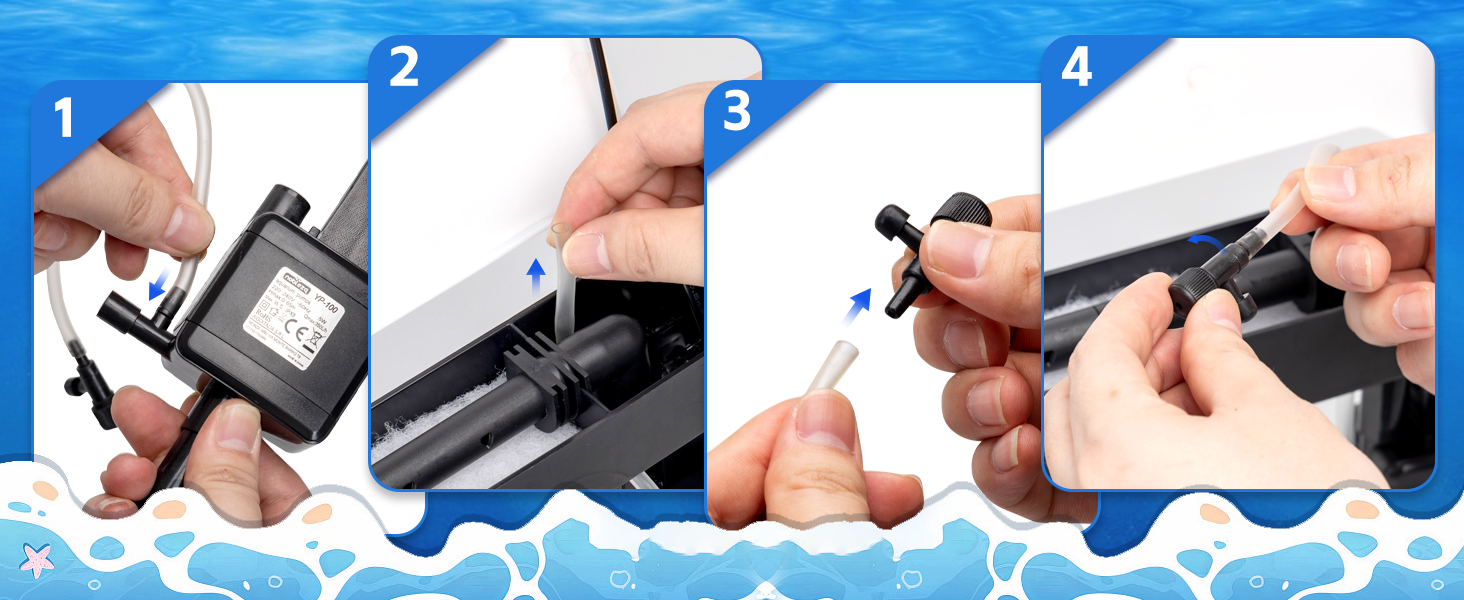 Акваріум Nobleza 54L Комплект: нано-акваріум з LED-підсвічуванням та фільтром, білий