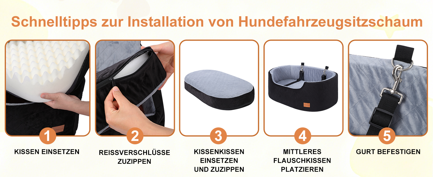 Автокрісло для собак середніх порід до 22,7 кг, 80x50x28 см, чорне. З безпечним ременем, товстим килимком, антиковзким дном, миється, переносна авто-підстилка для собак
