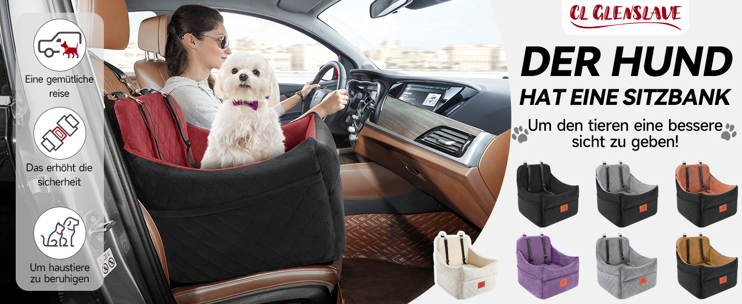 Автокрісло для собак: м'яке, знімне, для малих та середніх порід (до 16 кг)