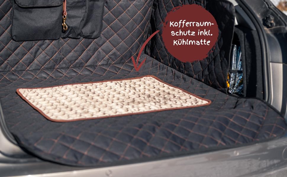 Захист для багажника з захистом краю вантажного отвору foryou® + килимок для собак - універсальний захист багажника для собак, водовідштовхувальний, стійкий до подряпин, преміум якість, Made in Germany