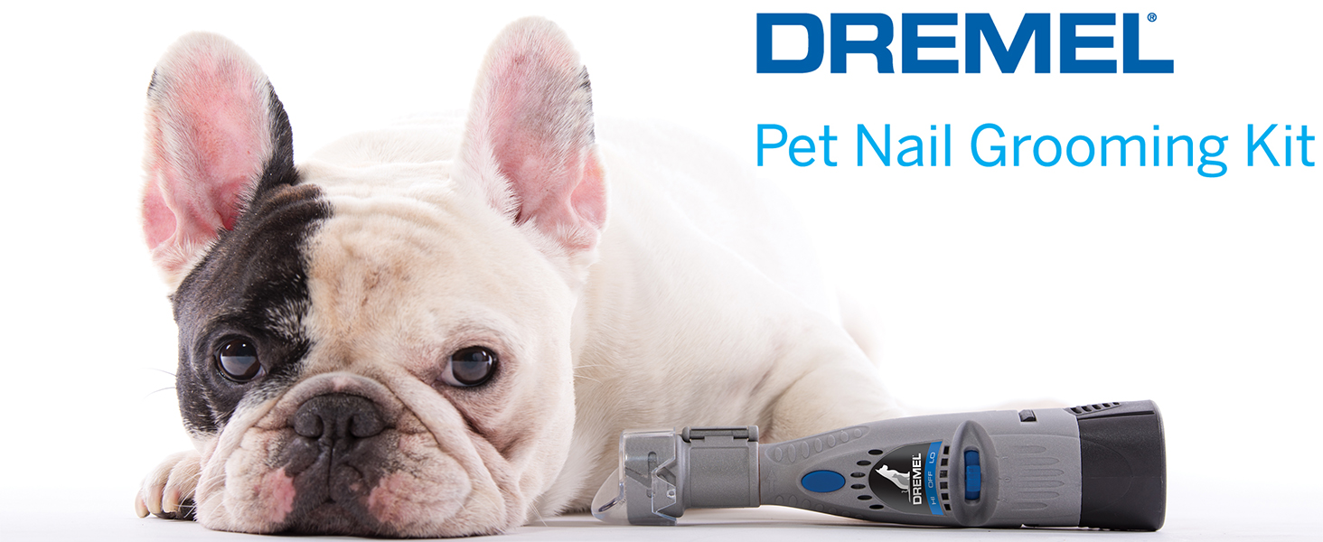 Електричний точило для кігтів Dremel 7020 PGK з тихим мотором, набір для стрижки кігтів (4 насадки; змінна швидкість 7000-18000 об/хв для котів та собак) з 4 шліфувальними дисками