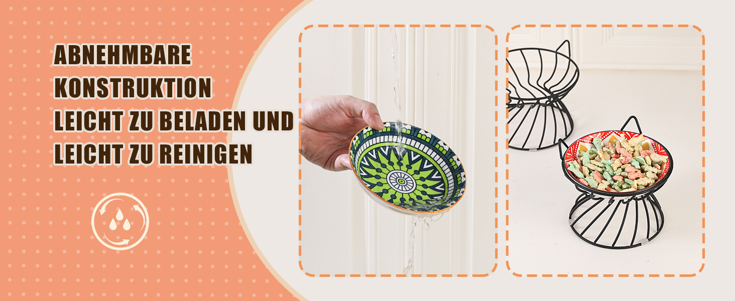 Підвищений годівниця для котів, кераміка, анти-блювотна, 250 мл, темно-синій