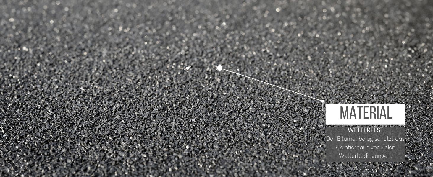 Клітка для кроликів Lionto з дерева з двома входами, 70x43x45 см, водостійке дах з бітуму та пластикові ніжки, для внутрішнього та зовнішнього використання, зимостійка, сучасний дизайн