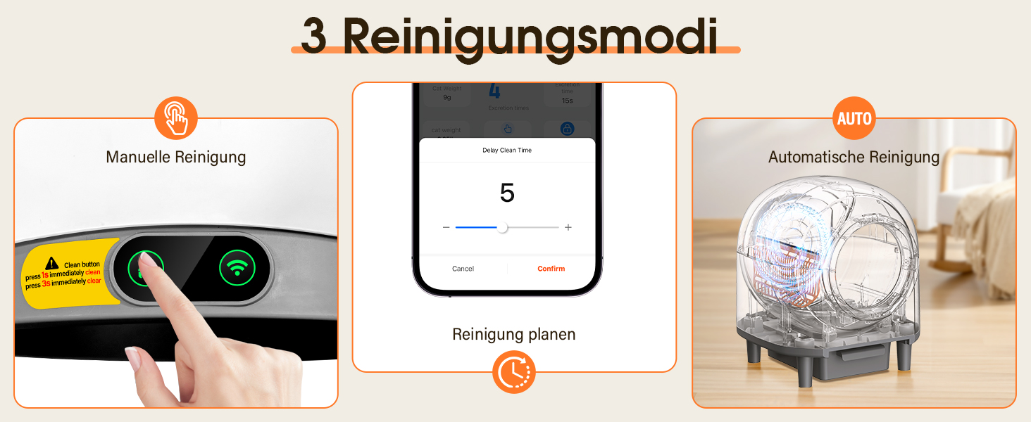 Автоматичний туалет для котів XXL, 80 л, самоочищення, керування через додаток, датчики безпеки, нейтралізація запаху, система безпечного зупинення, білий