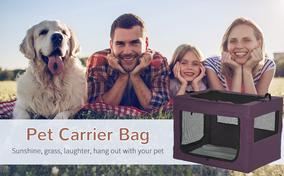 Переноска для котів та собак PawHut 80 см, фіолетовий колір - переноска для тварин, подорожей