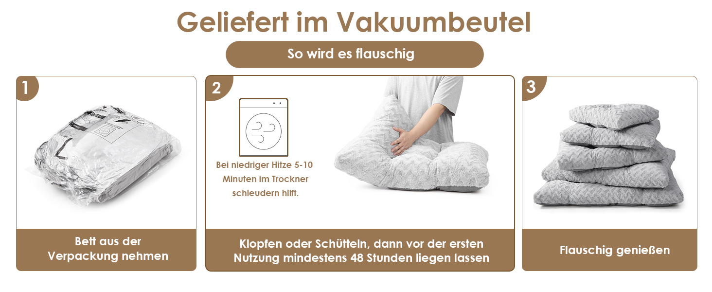 Килимок для собак великих порід, 104x68 см, XL, з штучним хутром та льоном, сірий, 104 x 68 x 10 см