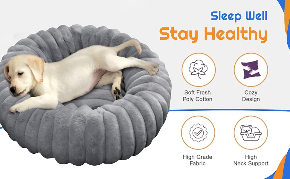Крісло-лежанка для собак YAGE, 60 см, плюш, антистрес, ортопедичний килимок, підходить для котів, сірий колір, L-70 см