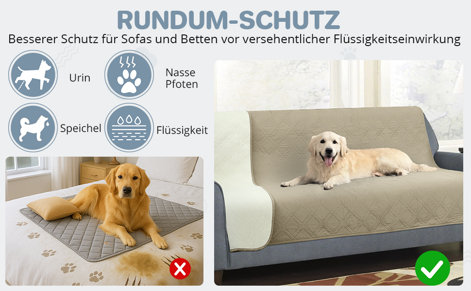 Водонепроникний килимок для собак, антиковзаюча підстилка для собак, захист дивану та ліжка, міцна підстилка для котів, захисний килимок, що можна прати, для дивану, ліжка, авто, у дорогу, хакі, 137x208 см