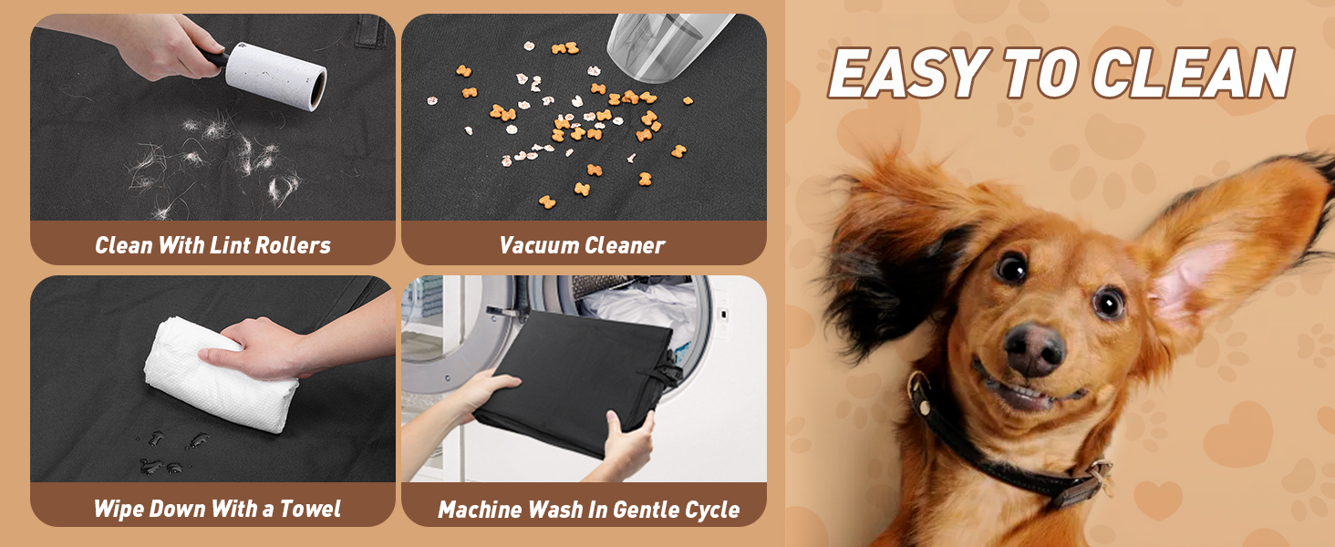 Чохли на сидіння для собак Nobleza: водонепроникні, зносостійкі, універсальні, чорні, 140x110 см