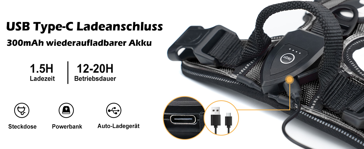 Світловідбиваючий нашийник для собак Joytale, акумуляторний, для середніх собак, без натягування, з LED, з ручкою, регульований, для нічних прогулянок, зелений, M. Зелений (XL (1 шт.), чорно-синій)