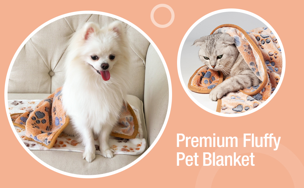 М'яка ковдра для домашніх тварин: собак, котів, цуценят. Легка, тепла, миється. Розмір M, з принтом лапки