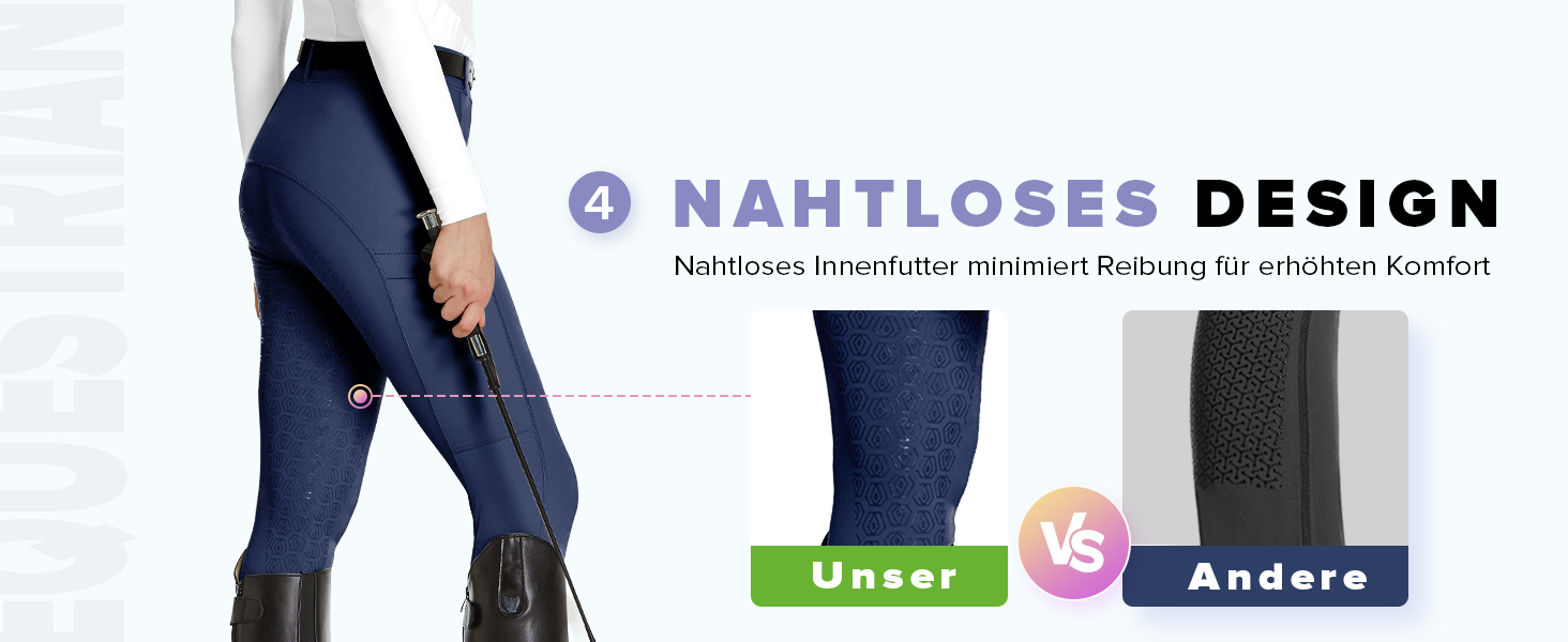 Легінси для їзди верхи FitsT4 з силіконовим покриттям, кишенею для телефону та петлями для ременя - чорний, розмір S