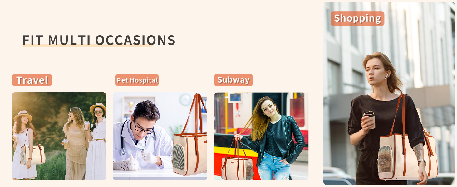 Сумка-переноска для собак Lasaviin: стильна, з натуральної шкіри, для маленьких собак, котів, цуценят, дозволена авіаперевезеннями