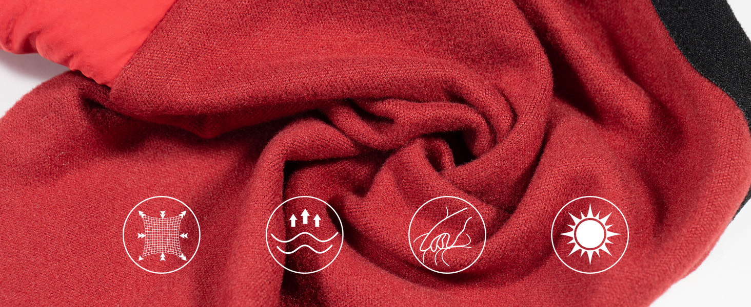 Флісовий теплий зимовий одяг для собак Heywean: куртка, комбінезон, піжама для малих, середніх та великих порід. Червоний колір.