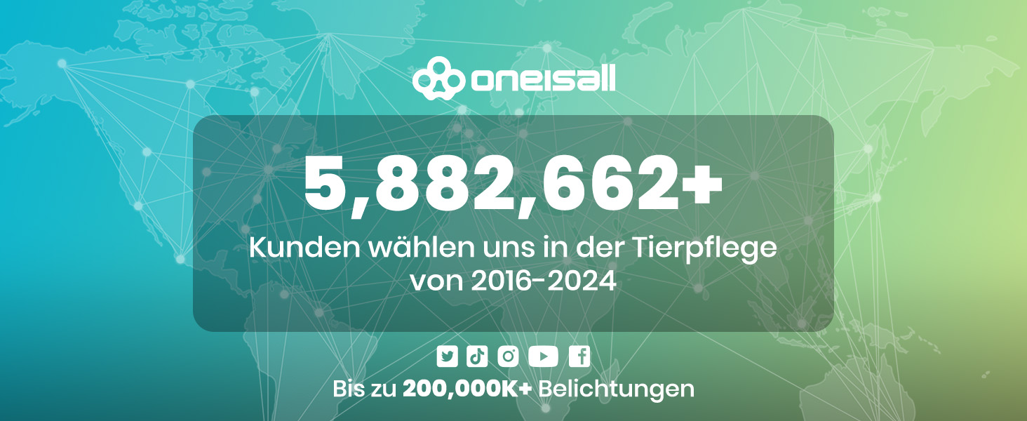 Машинка для стрижки собак і котів oneisall 4-в-1 з LED-підсвічуванням, триммер для лап та точилка для кігтів, акумулятор 2000mAh (біла)