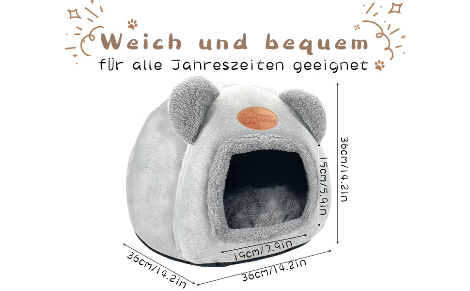 Кіт-будинок ТоКінЦен: миючий, для котів, кроликів, собак та інших дрібних тварин (сірий)