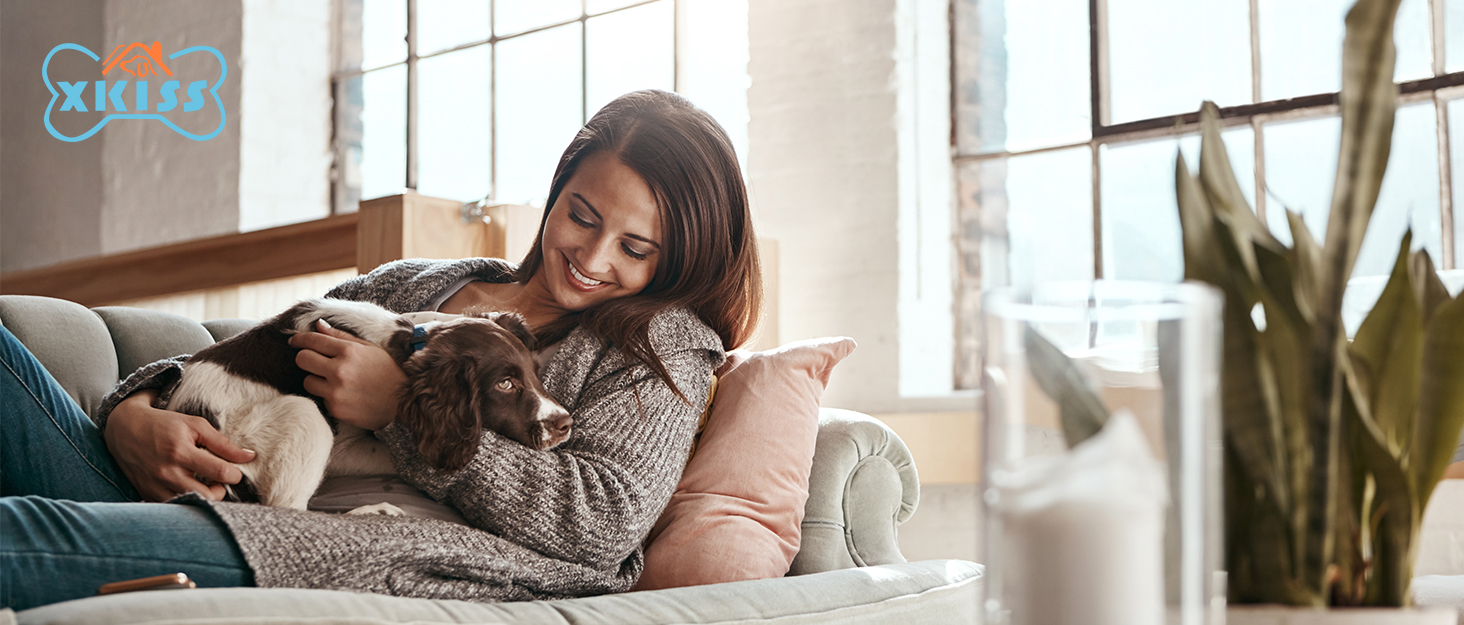 XKISS Лежанка для собак, м'яка, знімний та пральний чохол, оригінальна модель [M, 80см, Темно-сірий]. Лежанка для собак великих, середніх та маленьких порід, зручна та гігієнічна. Розміри: 80 x 80 x 20 см, Темно-сірий колір.