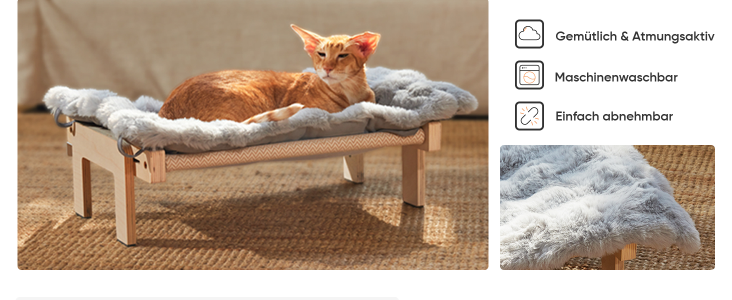 Котяча гамак FUKUMARU для вікна та підлоги, міцна конструкція, легко збирається (Сірий з м'яким подушкою)