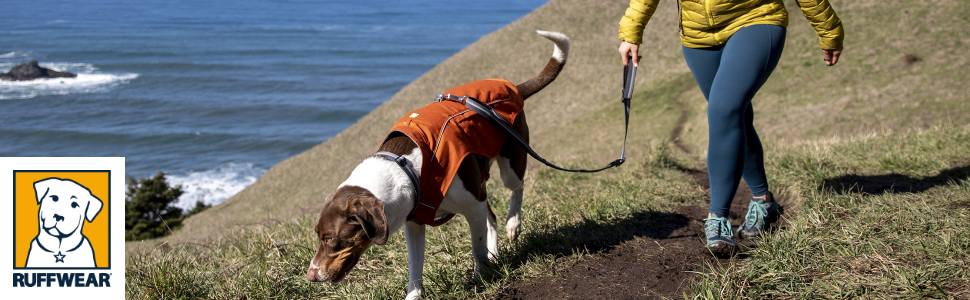 RUFFWEAR Overcoat Fuse: Куртка та шлейка для собак 2-в-1, з флісовою підкладкою, Salbei-Lila, XL