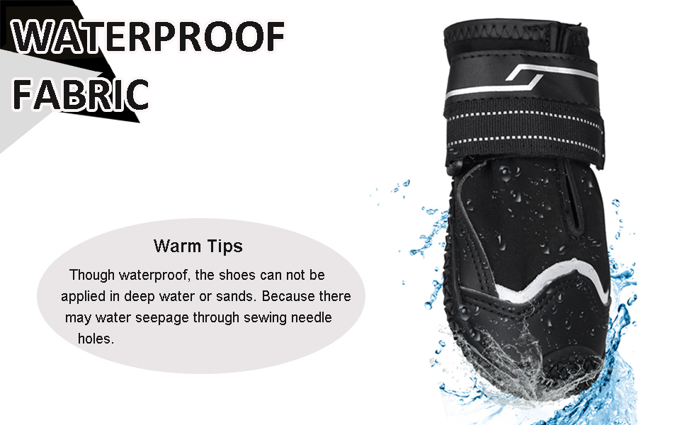 Чоботи для собак, 4 шт., неслизькі, захист лап, з світловідбиваючим ремінцем та липучкою, зимові чоботи для маленьких собак