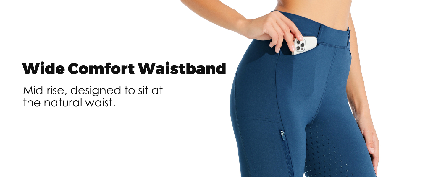 Жіночі рейтлеггінси WILLIT з силіконовим повноцінним покриттям, висока талія, кишені на блискавці, петлі для ременя, еластичні штани для верхової їзди, колір хакі