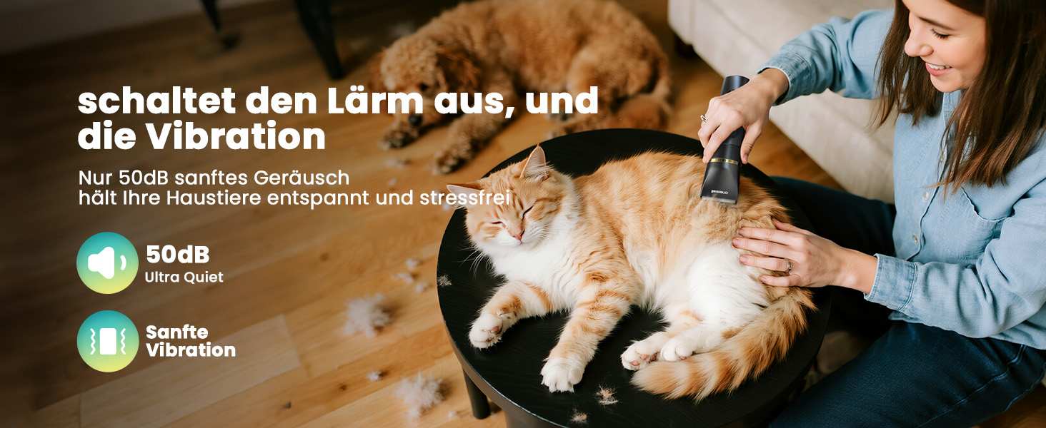 Машинка для стрижки собак Oneisall Leise Hundeschermaschine Upgrade Pro: професійна модель для собак та котів, акумулятор 2000mAh, водонепроникність IPX7, для догляду за шерстю вдома