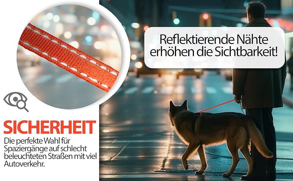 Блузель 8м Рулетка для собак до 50 кг, Неонова жовта рулетка з відбивачем, карабін 360°, ергономічна ручка з гумою та стопором