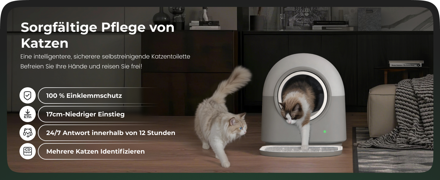 Автоматичний самоочисний лоток для котів TY-PRO, XXL, для 2+ котів, з APP-керуванням