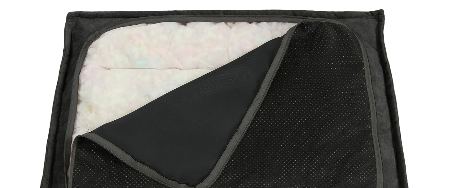 Килимок для собак Sesto Senso Premium, прямокутний, з Memory Foam, знімний чохол, сірий, 100x70 см, модель 1