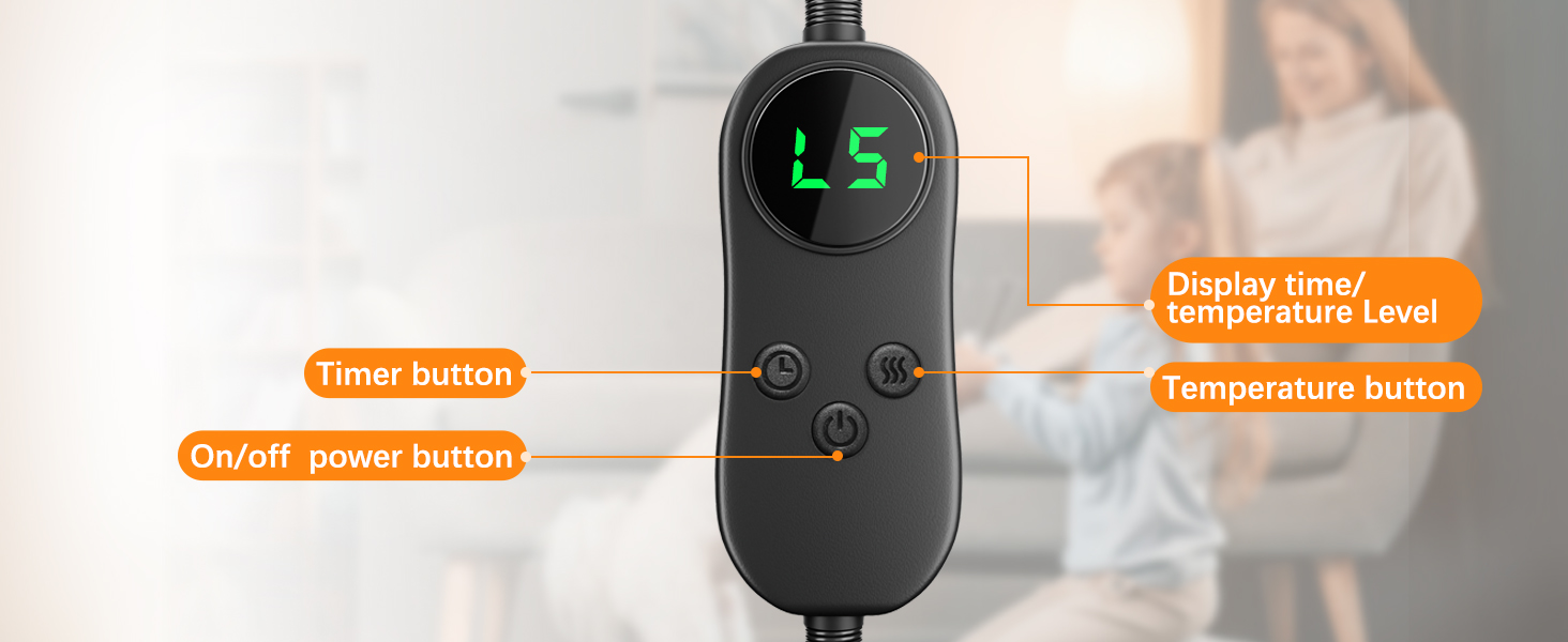 Кішечковий та собачий нагрівальний килимок, 45 x 45 см, 5 таймерів та 6 температурних режимів, вологостійкий, для цуценят, собак, котів та кроликів